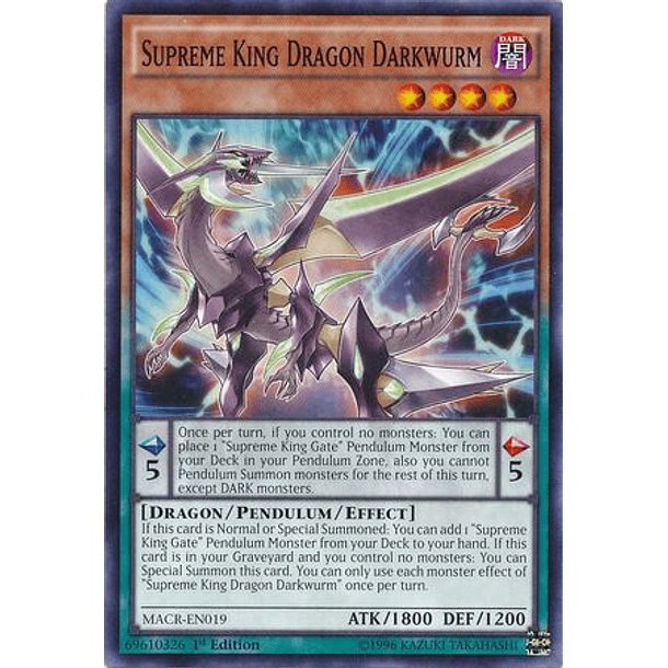 Supreme King Dragon Darkwurm - MACR-EN019 - Common