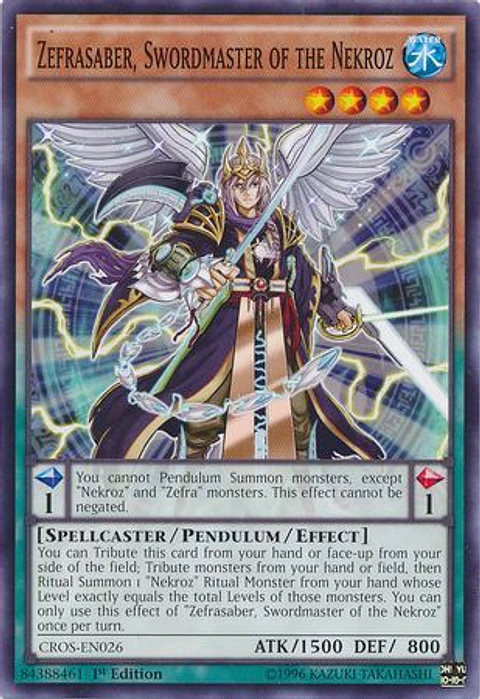 Zefrasaber, Swordmaster of the Nekroz - CROS-EN026 - Common 