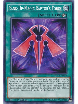 Rank-Up-Magic Raptor's Force - MP16-EN083 - Common