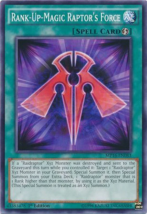 Rank-Up-Magic Raptor's Force - MP16-EN083 - Common