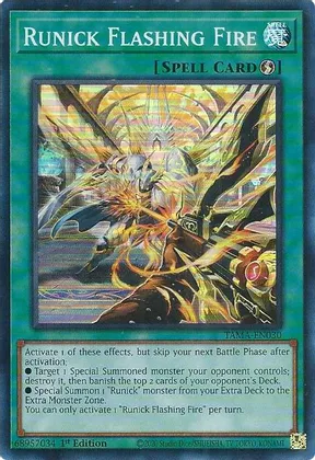 Runick Flashing Fire - TAMA-EN030 - Super Rare 1