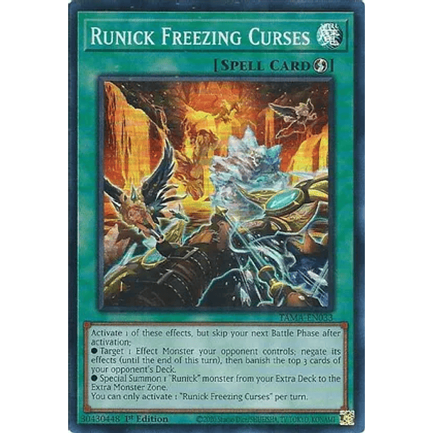 Runick Freezing Curses - TAMA-EN033 - Super Rare