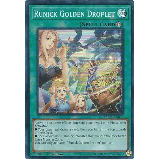 Runick Golden Droplet - TAMA-EN035 - Super Rare
