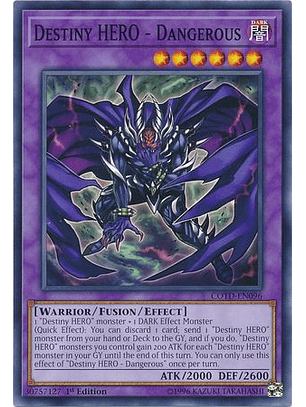 Destiny HERO - Dangerous - COTD-EN096 - Common (jugado)