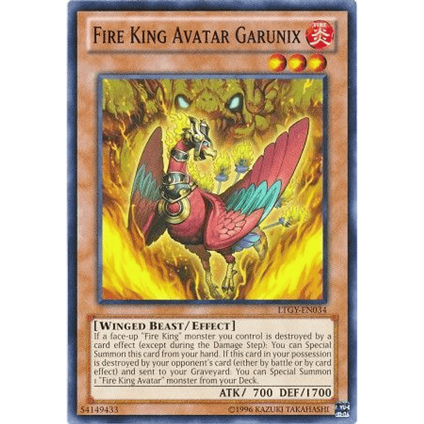 Fire King Avatar Garunix - LTGY-EN034 - Common 