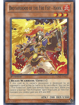 Brotherhood of the Fire Fist - Hawk - CBLZ-EN021 - Common