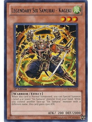 Legendary Six Samurai - Kageki - STOR-EN022 - Rare