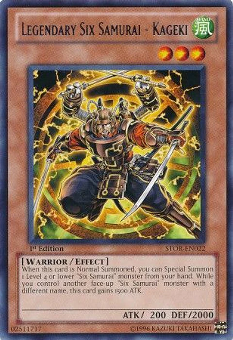Legendary Six Samurai - Kageki - STOR-EN022 - Rare