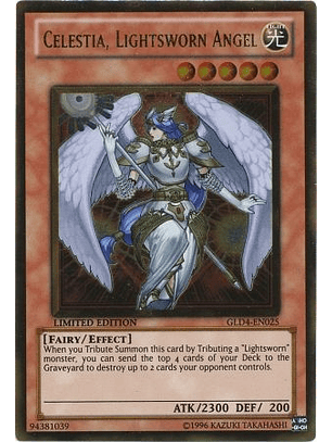Celestia, Lightsworn Angel - GLD4-EN025 - Gold Rare