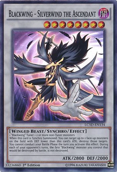 Blackwing - Silverwind the Ascendant - LC5D-EN134 - Super Rare 