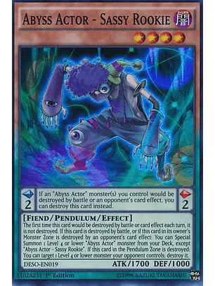 Abyss Actor - Sassy Rookie - DESO-EN019 - Super Rare 