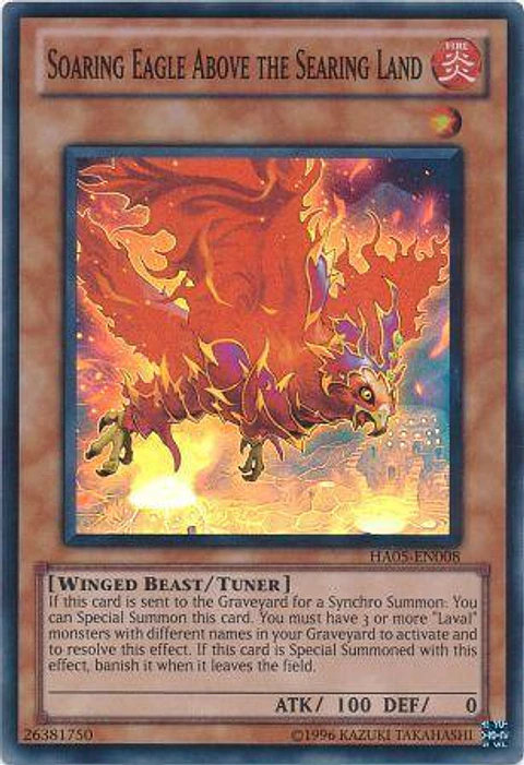 Soaring Eagle Above the Searing Land - HA05-EN008 - Super Rare