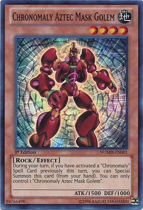 Chronomaly Aztec Mask Golem - NUMH-EN001 - Super Rare 