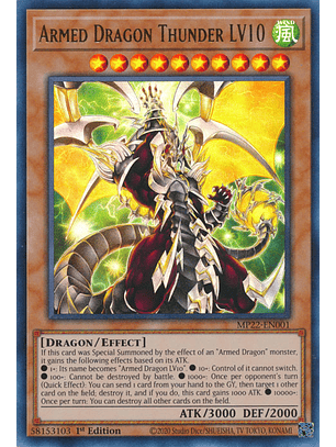 Armed Dragon Thunder LV10 - MP22-EN001 - Ultra Rare