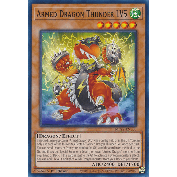 Armed Dragon Thunder LV5 - MP22-EN003 - Common 