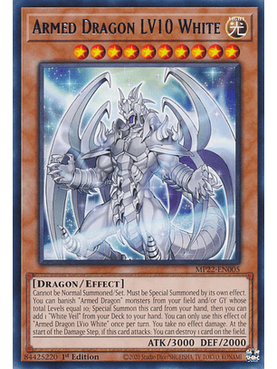 Armed Dragon LV10 White - MP22-EN005 - Rare