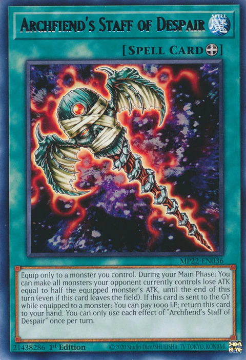 Archfiend's Staff of Despair - MP22-EN036 - Rare 