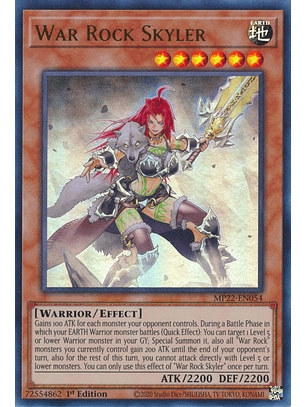 War Rock Skyler - MP22-EN054 - Ultra Rare 