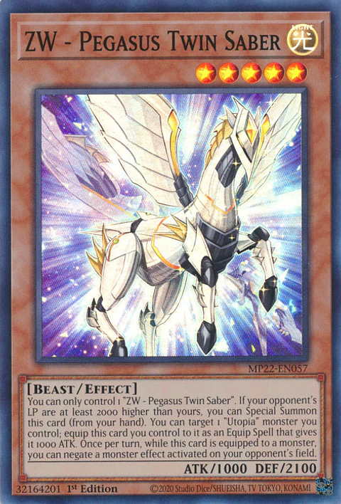 ZW - Pegasus Twin Saber - MP22-EN057 - Super Rare 