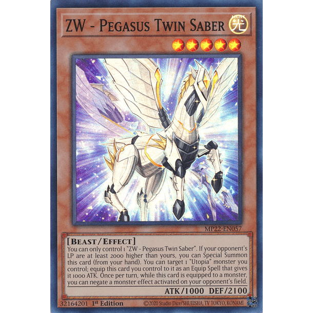 ZW - Pegasus Twin Saber - MP22-EN057 - Super Rare 