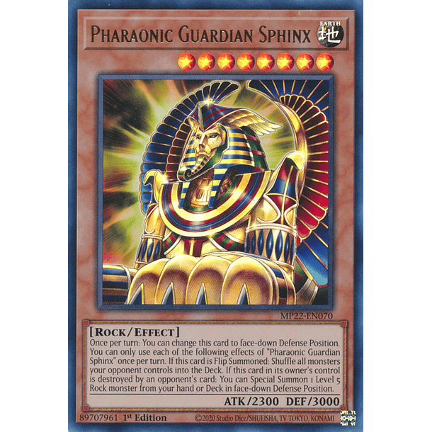 Pharaonic Guardian Sphinx - MP22-EN070 - Ultra Rare 