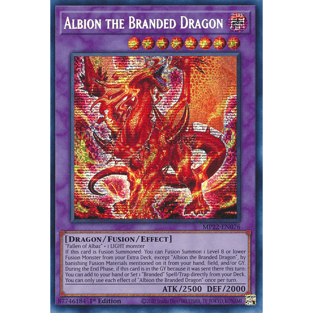 Albion the Branded Dragon - MP22-EN076 - Prismatic Secret Rare