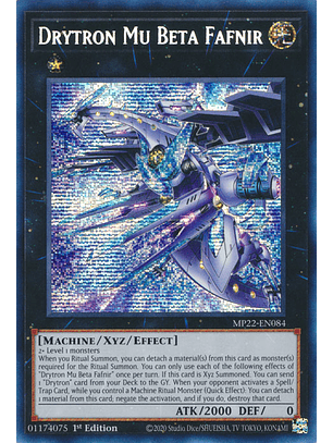 Drytron Mu Beta Fafnir - MP22-EN084 - Prismatic Secret Rare