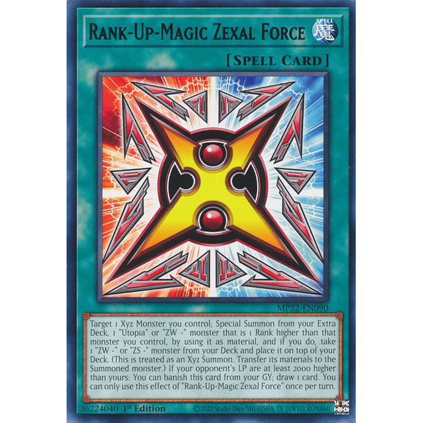 Rank-Up-Magic Zexal Force - MP22-EN090 - Rare 