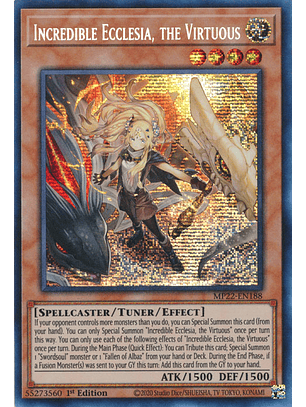 Incredible Ecclesia, the Virtuous - MP22-EN188 - Prismatic Secret Rare