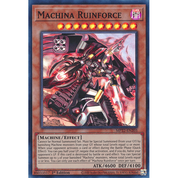 Machina Ruinforce - MP22-EN203 - Super Rare