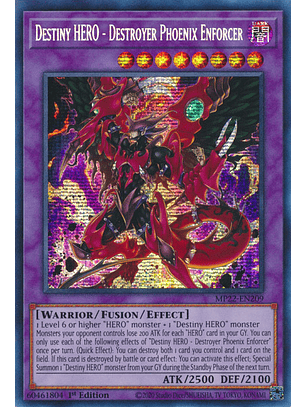 Destiny HERO - Destroyer Phoenix Enforcer MP22-EN209 Prismatic Secret Rare