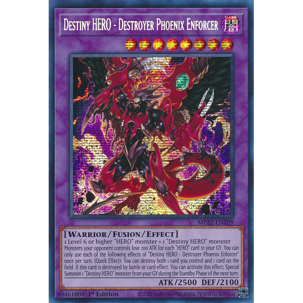 Destiny HERO - Destroyer Phoenix Enforcer MP22-EN209 Prismatic Secret Rare