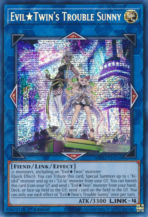 Evil★Twin's Trouble Sunny - MP22-EN216 - Prismatic Secret Rare 