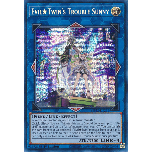 Evil★Twin's Trouble Sunny - MP22-EN216 - Prismatic Secret Rare 