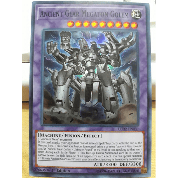 Ancient Gear Megaton Golem - LED2-EN031 - Super Rare