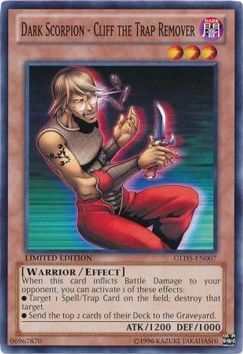Dark Scorpion - Cliff the Trap Remover - GLD5-EN007 - Common