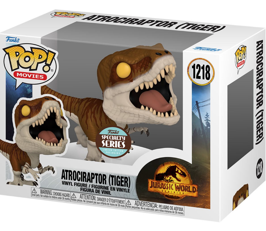 Funko Pop Movies: Jurassic World Dominion - Atrociraptor Tiger Specialty Series #1218 1