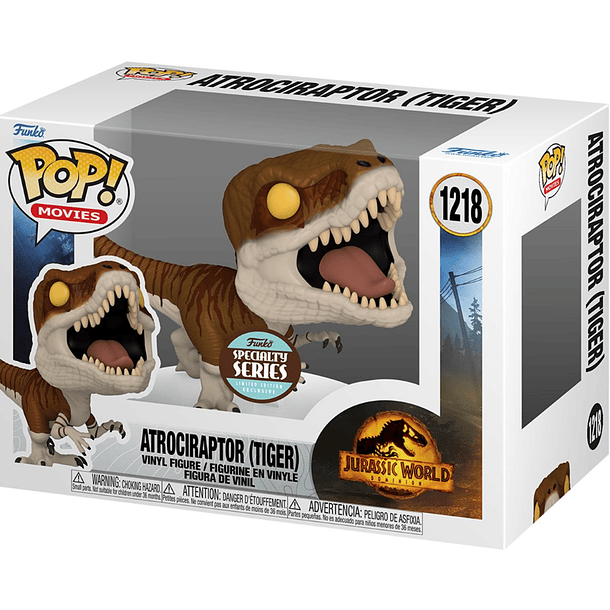Funko Pop Movies: Jurassic World Dominion - Atrociraptor Tiger Specialty Series #1218