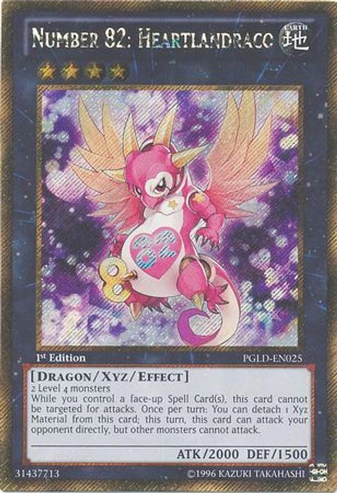 Number 82: Heartlandraco - PGLD-EN025 - Gold Secret Rare 
