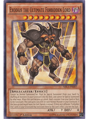 Exodius the Ultimate Forbidden Lord - MIL1-EN007 - Common