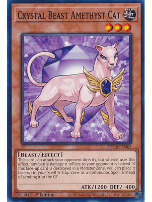 Crystal Beast Amethyst Cat - SDCB-EN002 - Common