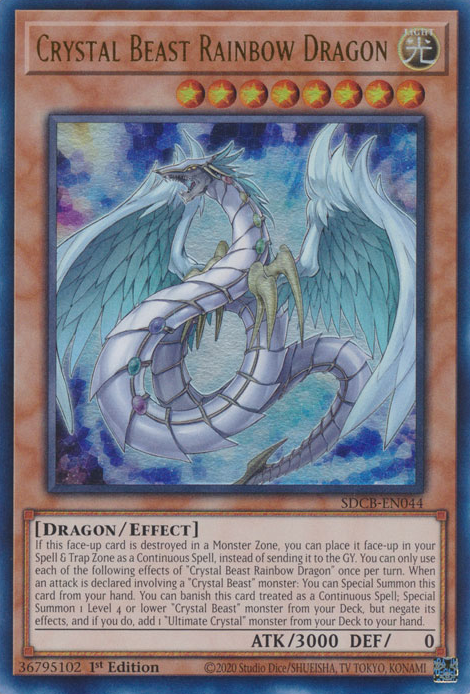 Crystal Beast Rainbow Dragon - SDCB-EN044 - Ultra Rare 1