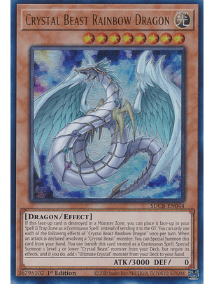 Crystal Beast Rainbow Dragon - SDCB-EN044 - Ultra Rare