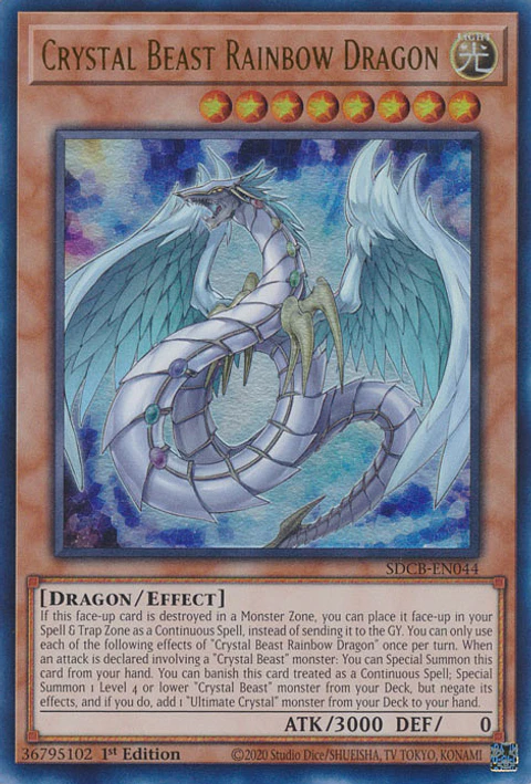 Crystal Beast Rainbow Dragon - SDCB-EN044 - Ultra Rare