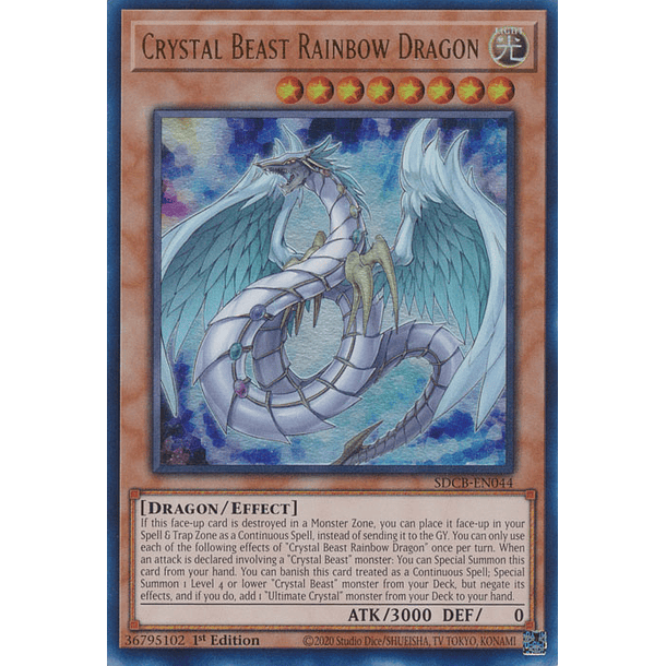 Crystal Beast Rainbow Dragon - SDCB-EN044 - Ultra Rare