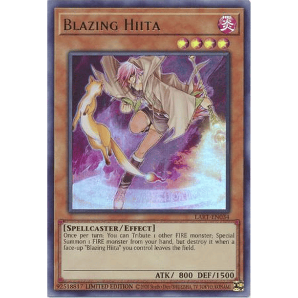 Blazing Hiita - LART-EN034 - Ultra Rare Limited Edition