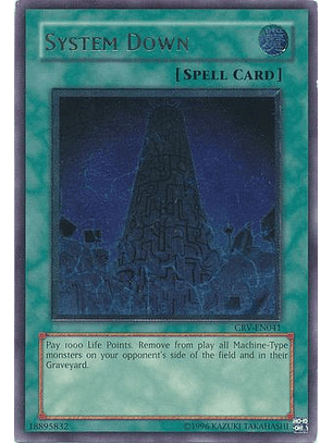 Ultimate Rare - System Down - CRV-EN041 (JUGADO)
