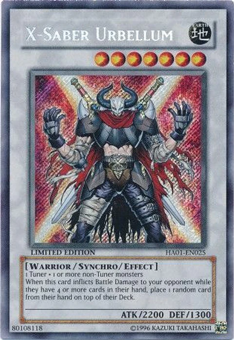 X-Saber Urbellum - HA01-EN025 - Secret Rare