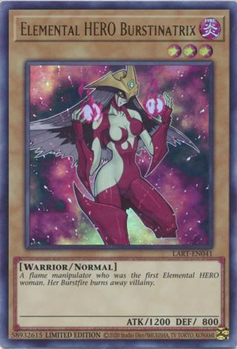 Elemental Hero Burstinatrix - LART-EN041 - Ultra Rare Limited Edition