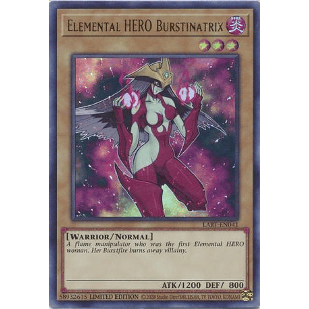 Elemental Hero Burstinatrix - LART-EN041 - Ultra Rare Limited Edition